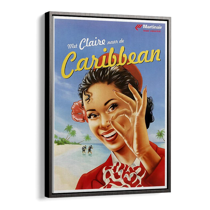 Caribbean vintage travel posters showcase tropical paradise, perfect decor for any home. Escape to the Caribbean!