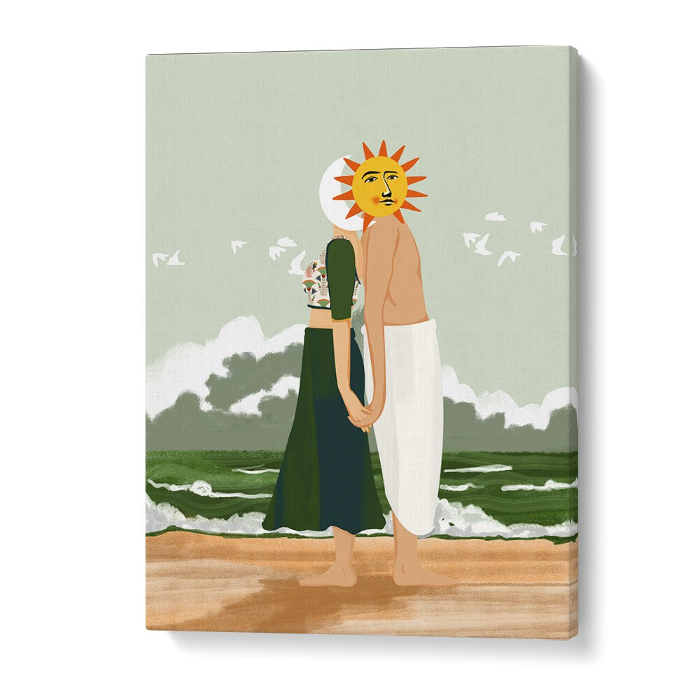 Embrace the beauty of CELESTIAL UNION, LANDSCAPE PAINTINGS by Uma Gokhale, perfect for inspiring your living space.