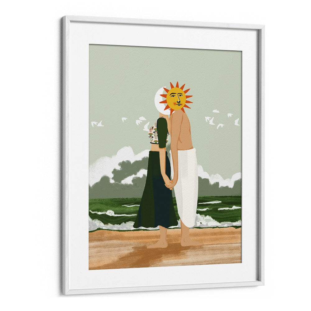 Explore the CELESTIAL UNION, LANDSCAPE PAINTINGS by Uma Gokhale, perfect for adding elegance to any space.