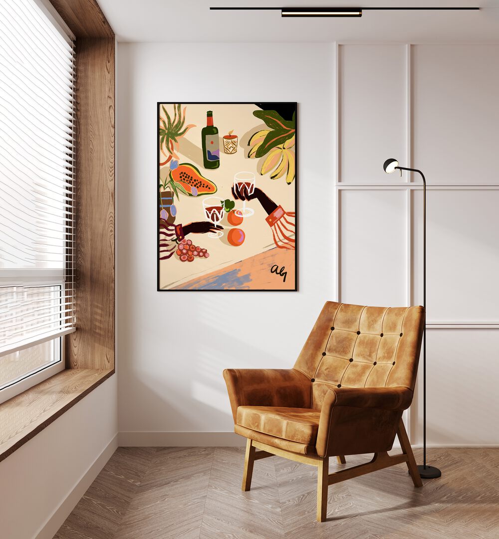 Brighten your space with CHEERS TO YOU, KITCHEN POSTERS from Arty Guava, showcasing vibrant art and playful themes.