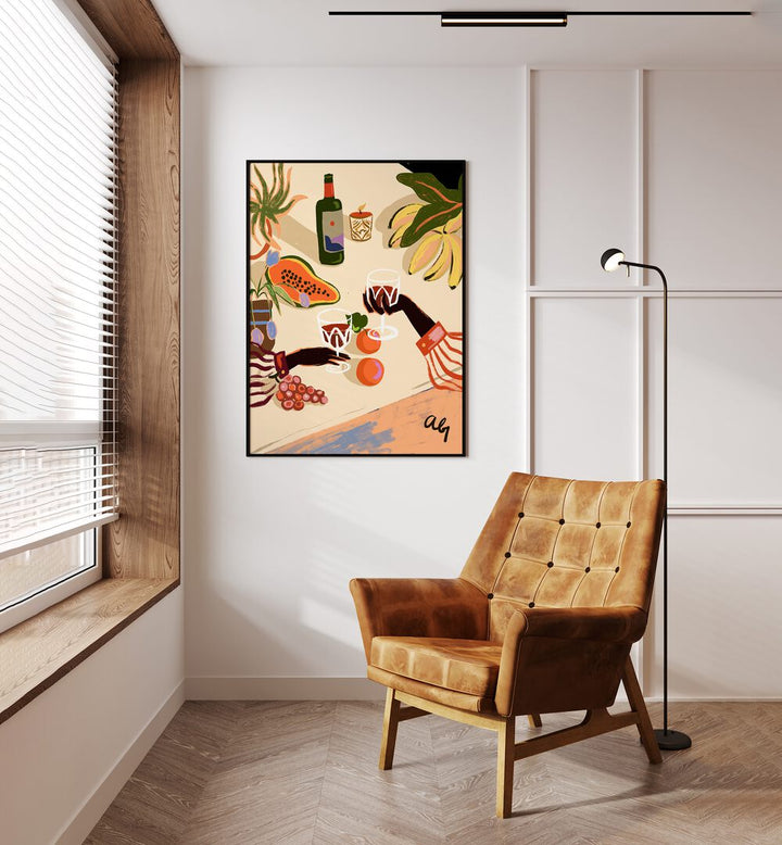 Brighten your space with CHEERS TO YOU, KITCHEN POSTERS from Arty Guava, showcasing vibrant art and playful themes.