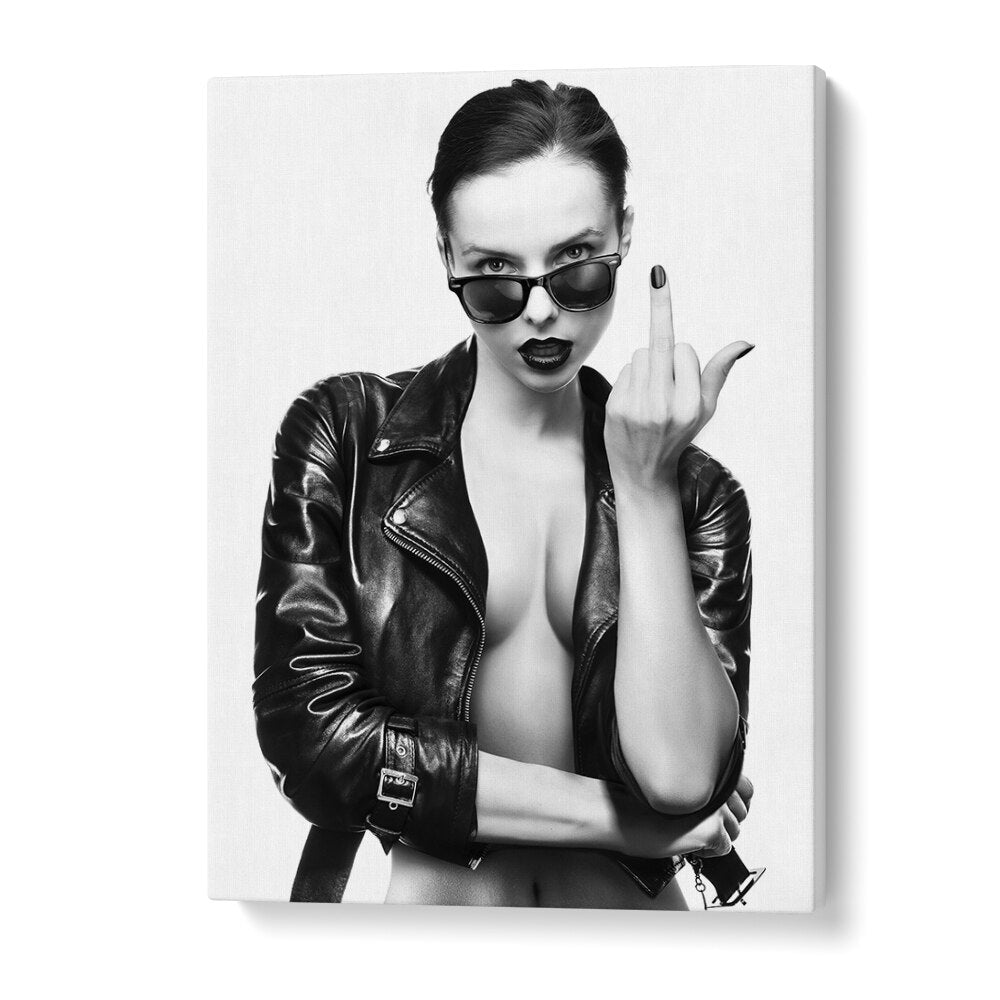 Striking "CHERRY BOMB, PHOTOGRAPHY PRINTS" by David Drake showcases bold fashion and edgy elegance in fine art.