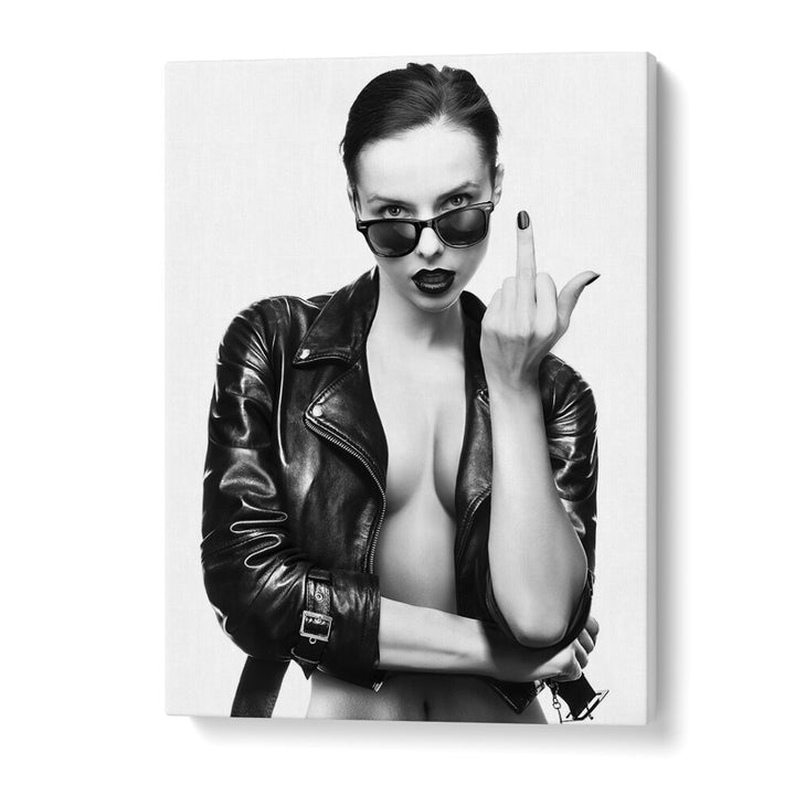 Striking "CHERRY BOMB, PHOTOGRAPHY PRINTS" by David Drake showcases bold fashion and edgy elegance in fine art.
