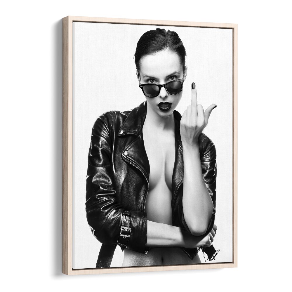 Bold fashion meets artistry in "Cherry Bomb," a striking photography print by David Drake. Perfect for any decor.