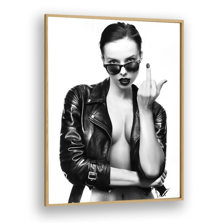 Bold and striking "Cherry Bomb" photography print by David Drake, showcasing fashion and creativity in a sleek frame.
