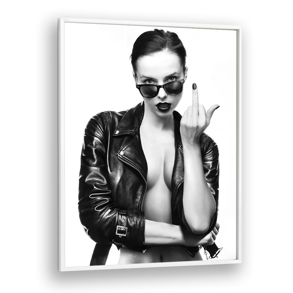Bold and striking, the "CHERRY BOMB, PHOTOGRAPHY PRINTS" by David Drake showcases edgy fashion in fine art.
