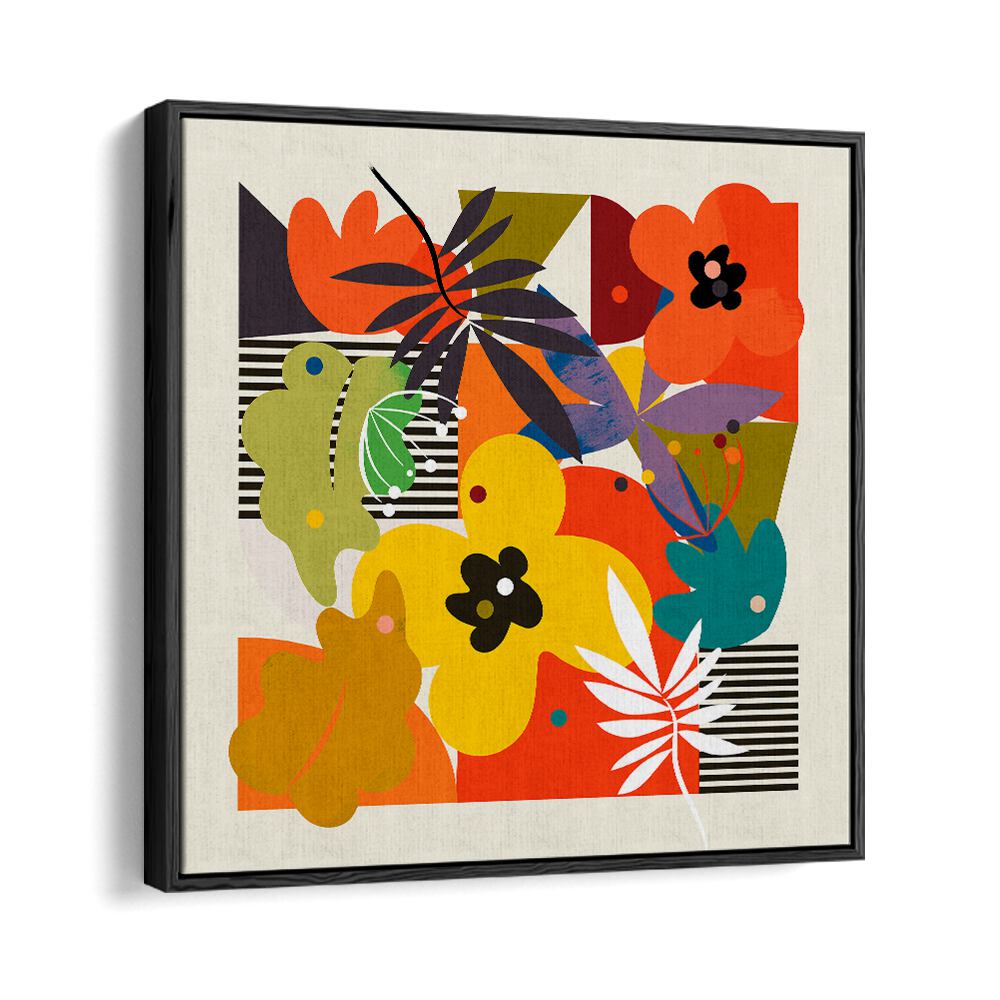 Bright abstract art featuring CIRCLES MINIMAL FLOWER, ABSTRACT PAINTINGS by Ana Rut Bre, perfect for modern spaces.