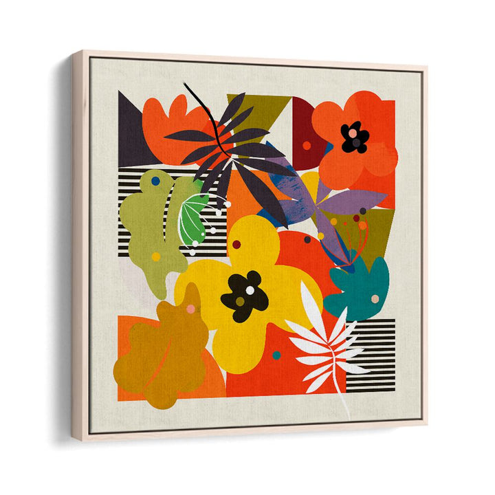 Vibrant CIRCLES MINIMAL FLOWER, ABSTRACT PAINTINGS by Ana Rut Bre, perfect for modern art enthusiasts.