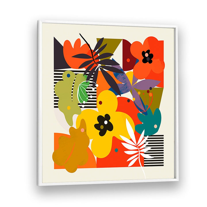 Bright and vibrant CIRCLES MINIMAL FLOWER, ABSTRACT PAINTINGS by Ana Rut Bre, perfect for modern art lovers.