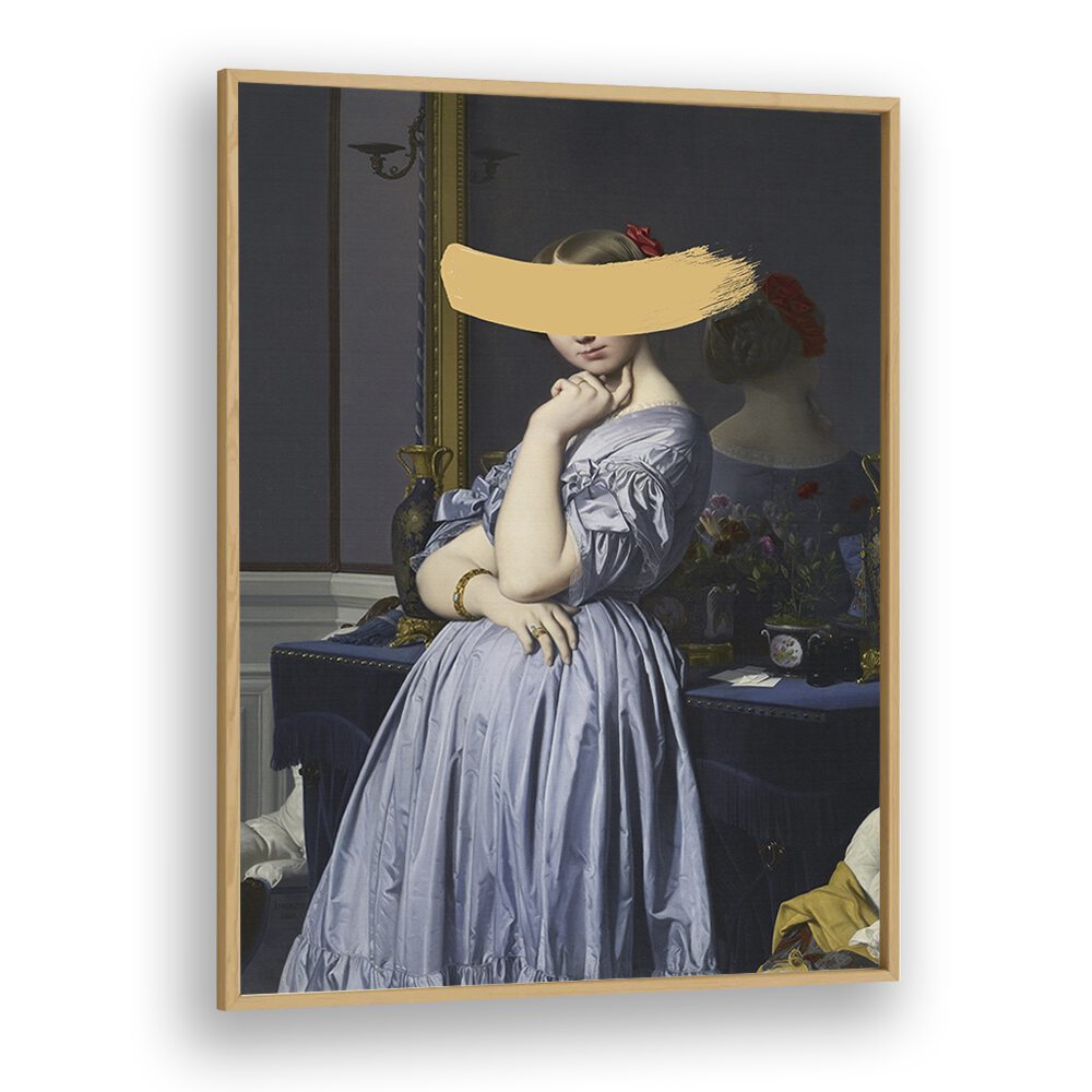 Elevate your decor with the CLASSIC OIL PAINTING, ALTERED ART PRINTS by The Art Concept, featuring a vibrant yellow splash.