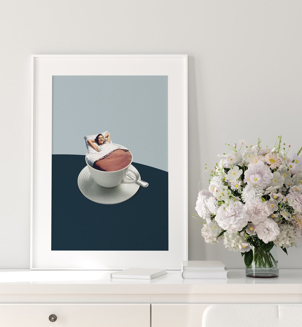 Framed art from the Cocktails & Coffee Gallery Wall adds charm to any space with unique designs and vibrant colors.