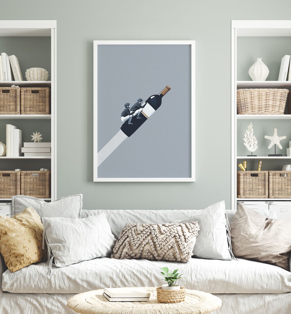 Stylish COCKTAILS & COFFEE gallery wall features framed art, enhancing your living space with unique designs.