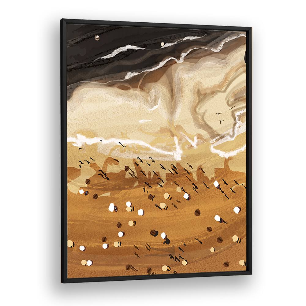 Stunning "COFFEE BEACH, BAR" art print by Uma Gokhale, featuring captivating beach hues and textures. Perfect for cafes.