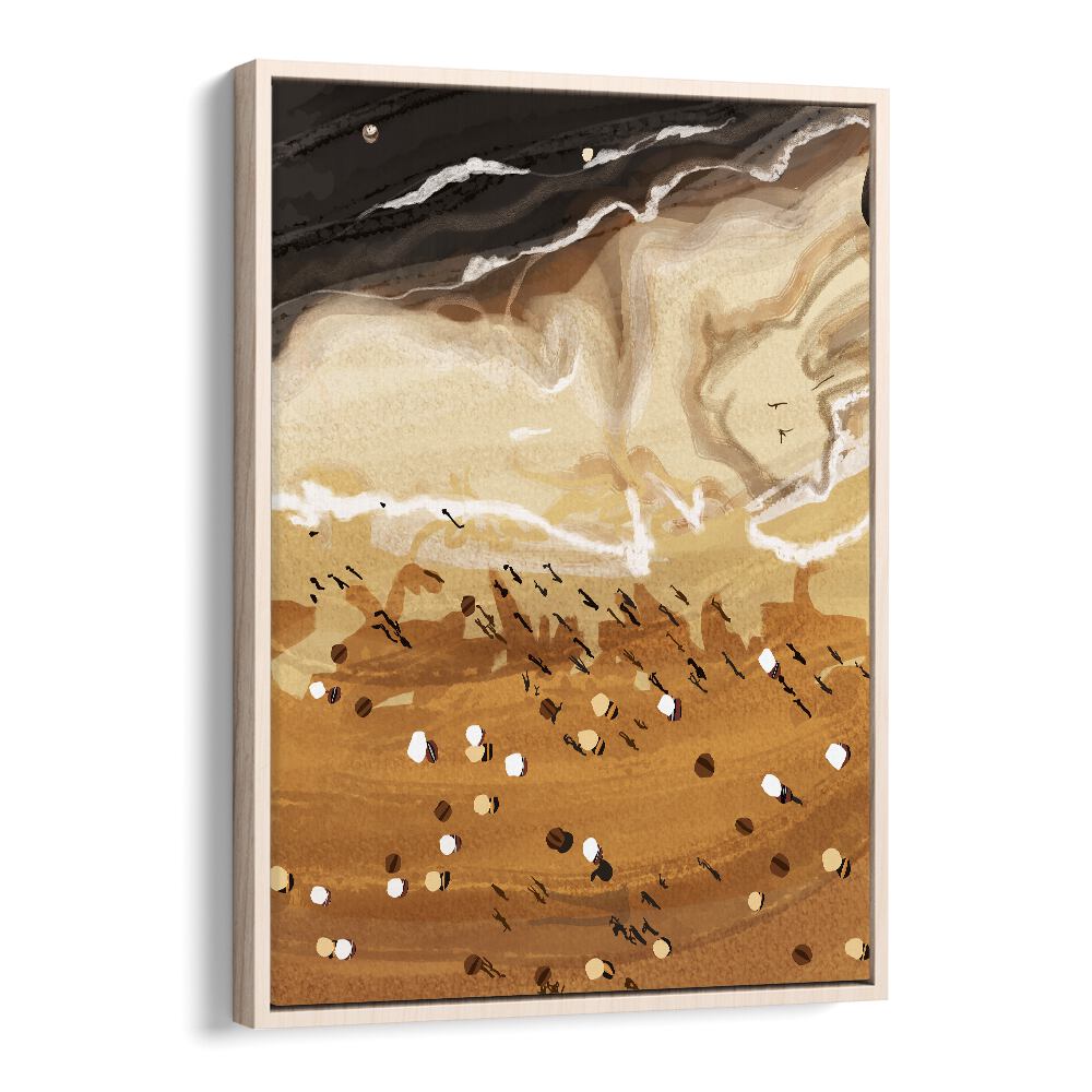 Stunning COFFEE BEACH, BAR art by Uma Gokhale, showcasing a captivating landscape in a premium frame. Perfect for cafes.