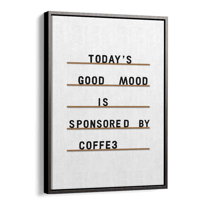 "Stylish wall art featuring 'COFFEE EQUALS GOOD MOOD, QUOTES' to inspire coffee lovers and brighten any space."