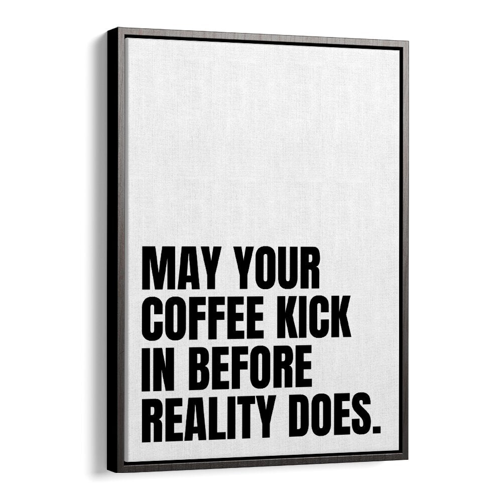 Motivational COFFEE KICK, QUOTES poster by Athene Fritsch, perfect for inspiring your workspace.