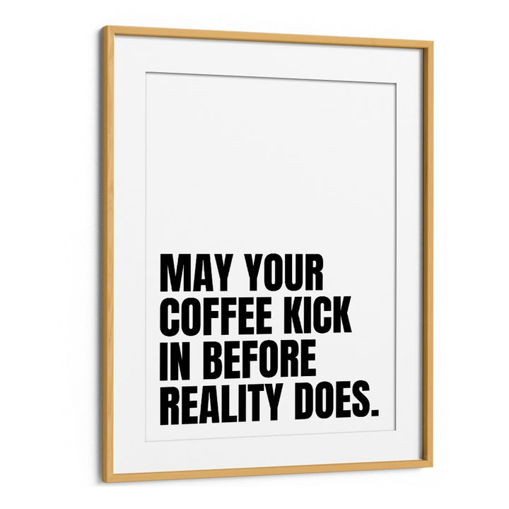 Stylish Coffee Kick poster by Athene Fritsch, featuring motivational quotes to inspire your space. Perfect for coffee lovers!