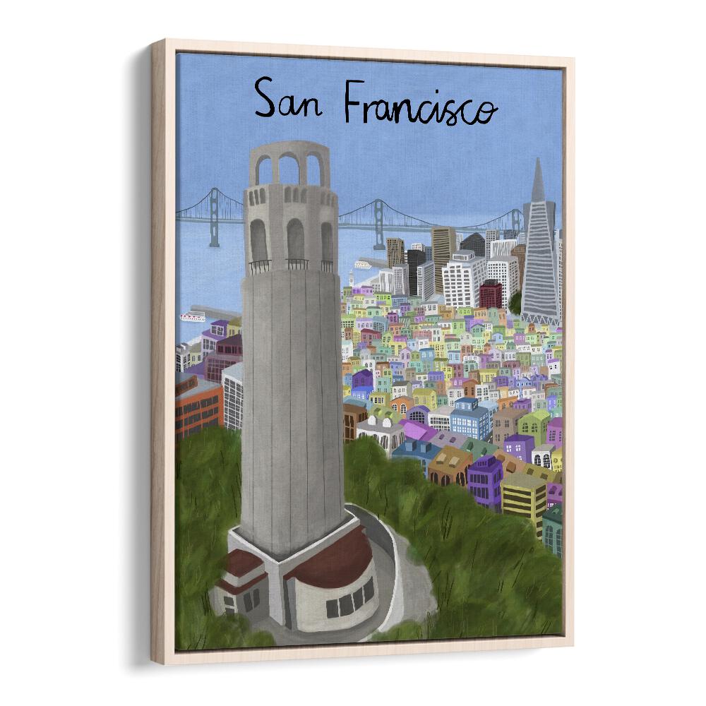 Transform your space with COIT TOWER, TRAVEL POSTERS by Carla Daly, showcasing San Francisco's iconic landmark.