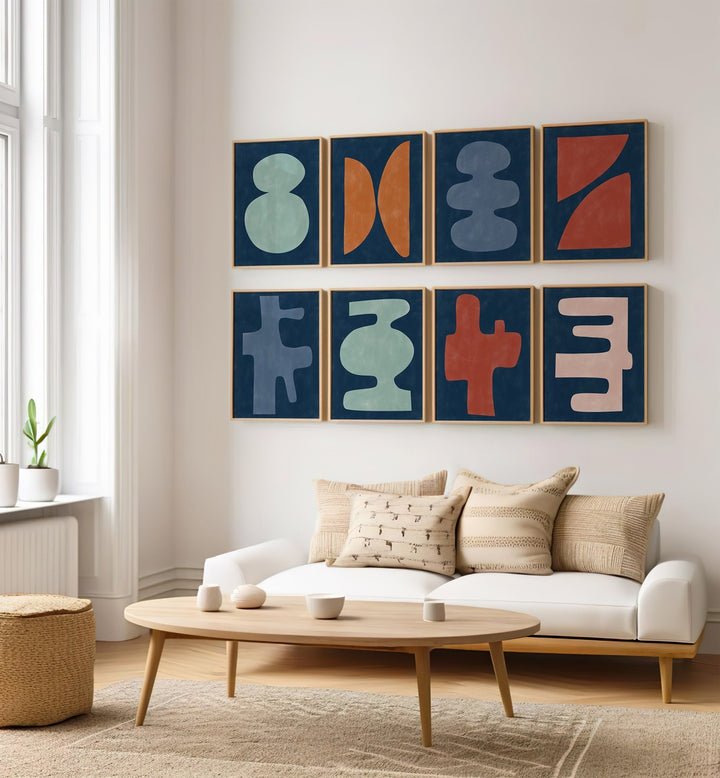 Elevate your decor with COLORFUL MODERN ABSTRACT GALLERY WALL prints, perfect for stylish gallery walls in any room.
