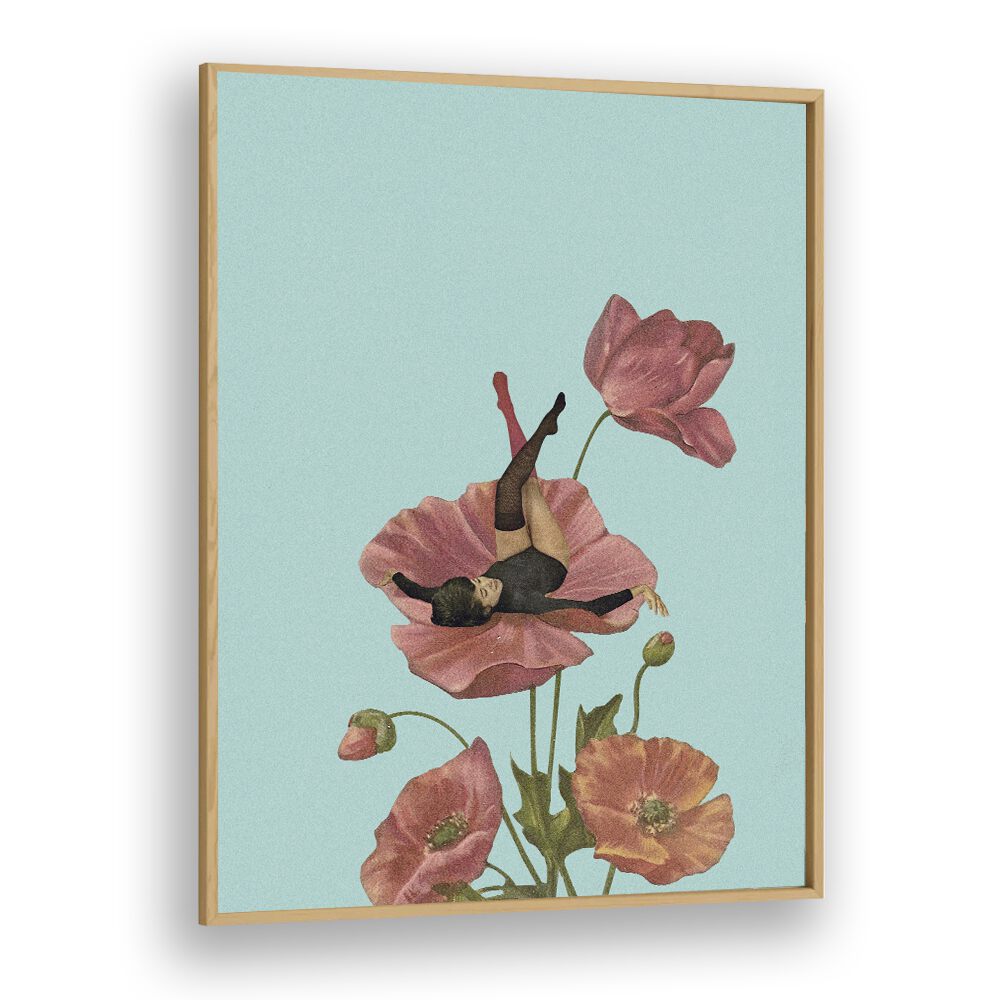 Vibrant artwork from the COLOURFUL DREAMER, PORTRAITS collection by Maarten Leon, showcasing femininity and creativity.