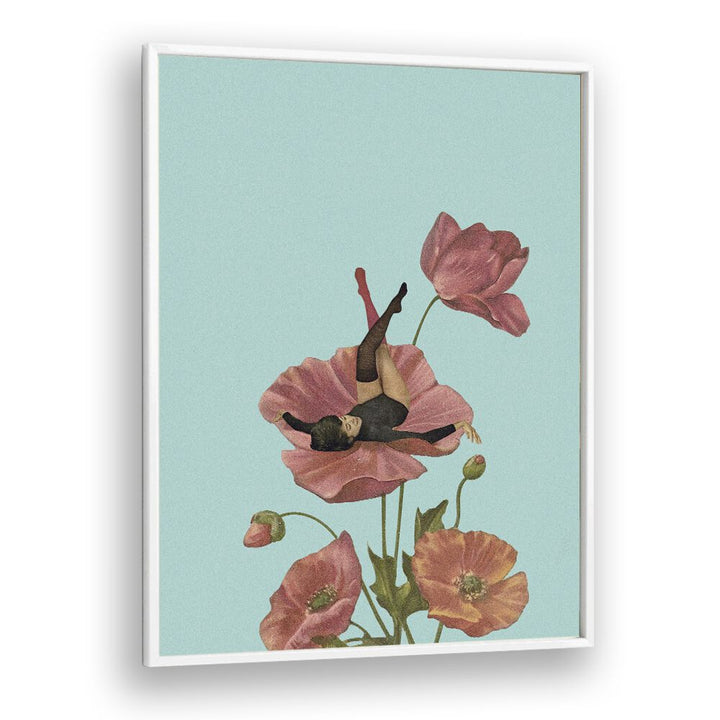 Beautifully illustrated, the COLOURFUL DREAMER, PORTRAITS features a woman gracefully posed among vibrant flowers.