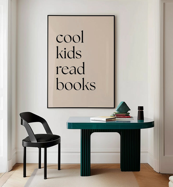 Cool Kids, Quotes poster by Anne-Marie Volfova inspiring children to read and explore the joy of literature.