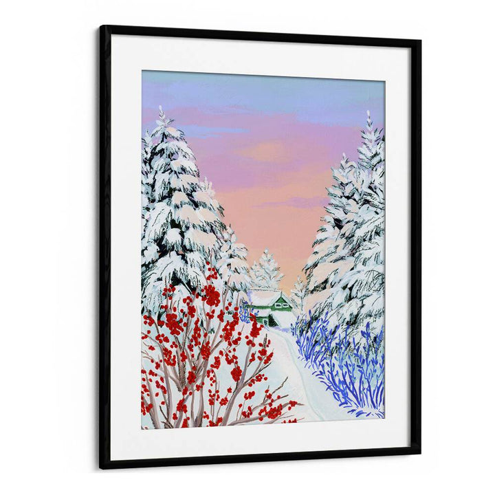 Stunning Copper Creek landscape paintings by Sarah Gesek, featuring vibrant colors and serene winter scenery.