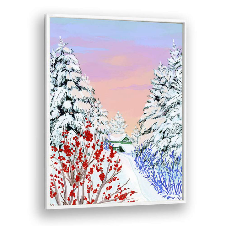 Copper Creek landscape paintings by Sarah Gesek feature a serene winter scene with vibrant colors and stunning details.