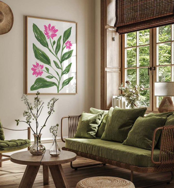 Bright and elegant Corn Flower, a stunning addition to floral flower paintings, enhancing any space with nature's beauty.