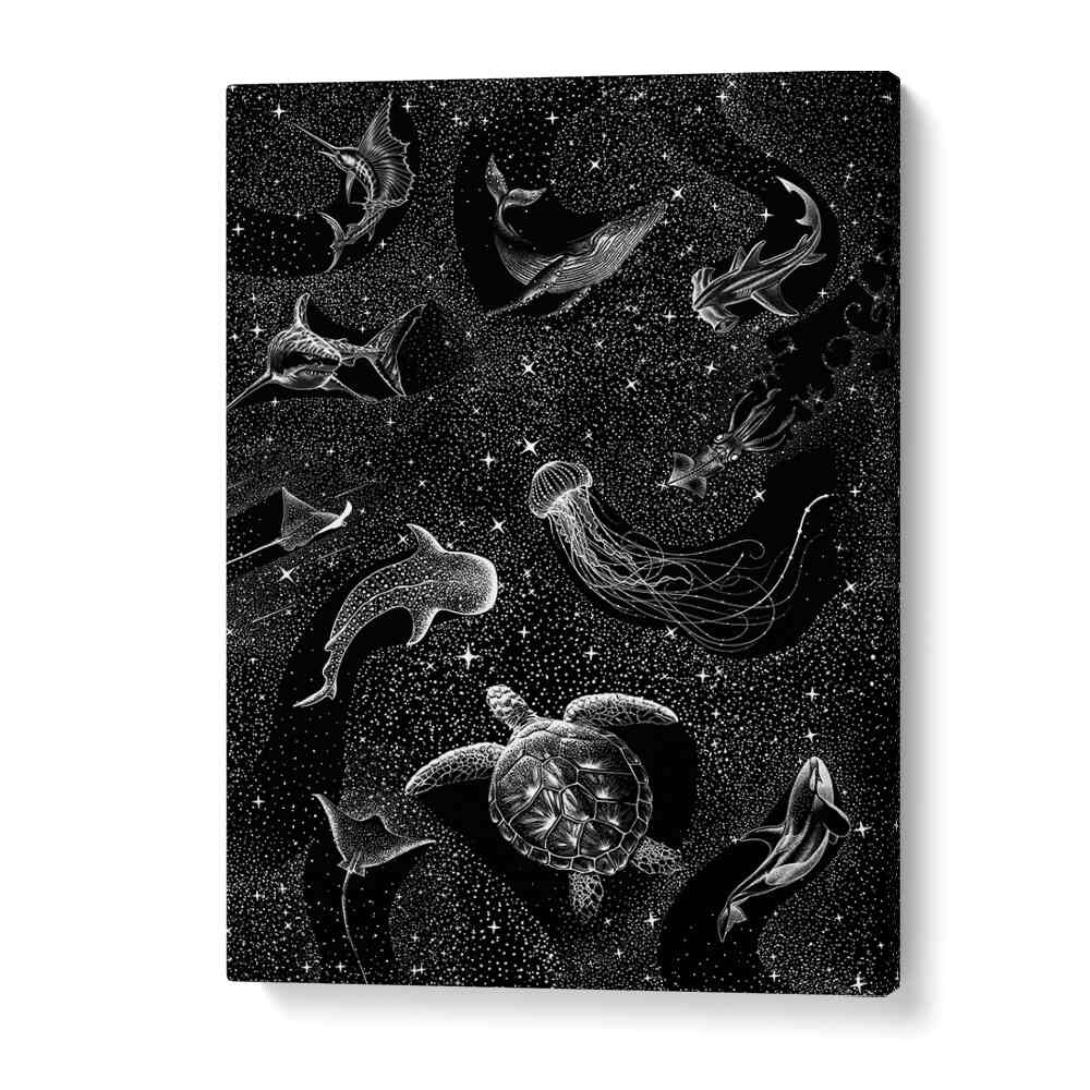 Dive into the COSMIC OCEAN, SURREAL ART PRINTS showcasing dreamlike marine life by Aliriza Çakir. Perfect for your space!