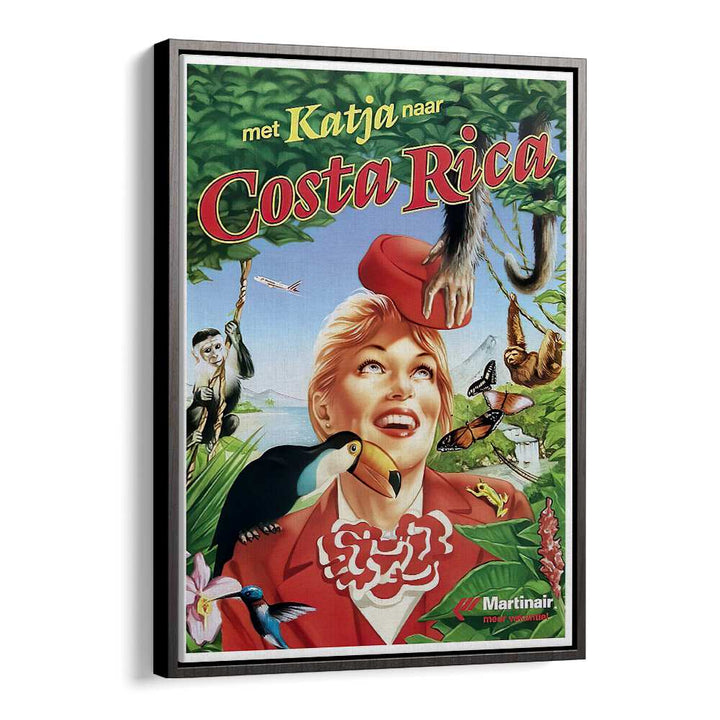 Explore vibrant COSTA RICA, VINTAGE TRAVEL POSTERS showcasing rich culture and stunning landscapes, framed elegantly.