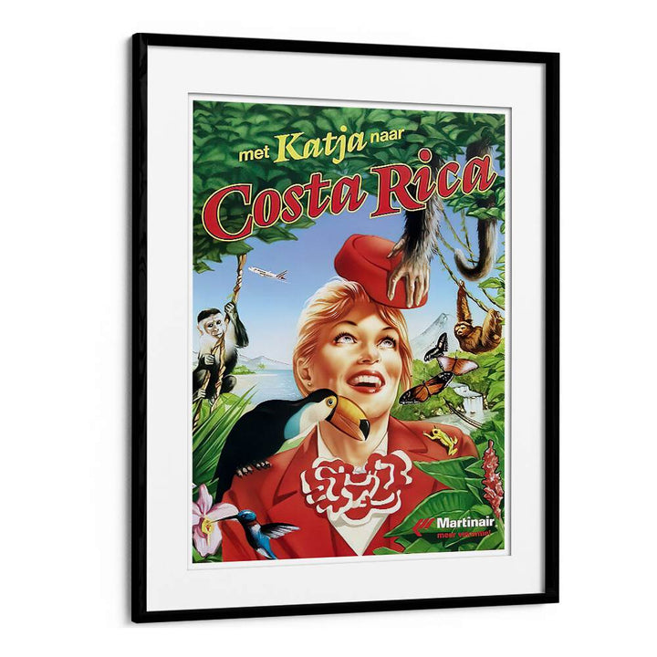 Colorful COSTA RICA, VINTAGE TRAVEL POSTERS showcase vibrant culture and rich biodiversity, perfect for decor.