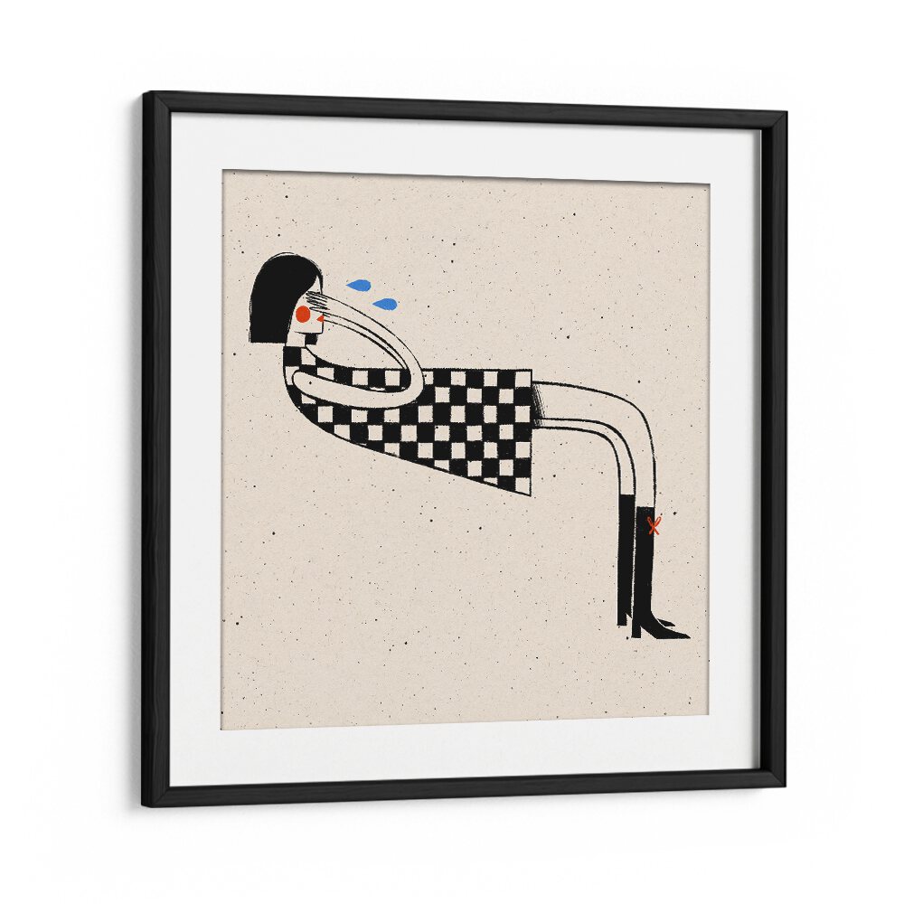 Stylish "COVER ME, WALL ART PRINTS" by Julia Leister in a black frame, perfect for modern home decor.