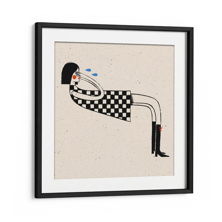 Stylish "COVER ME, WALL ART PRINTS" by Julia Leister in a black frame, perfect for modern home decor.