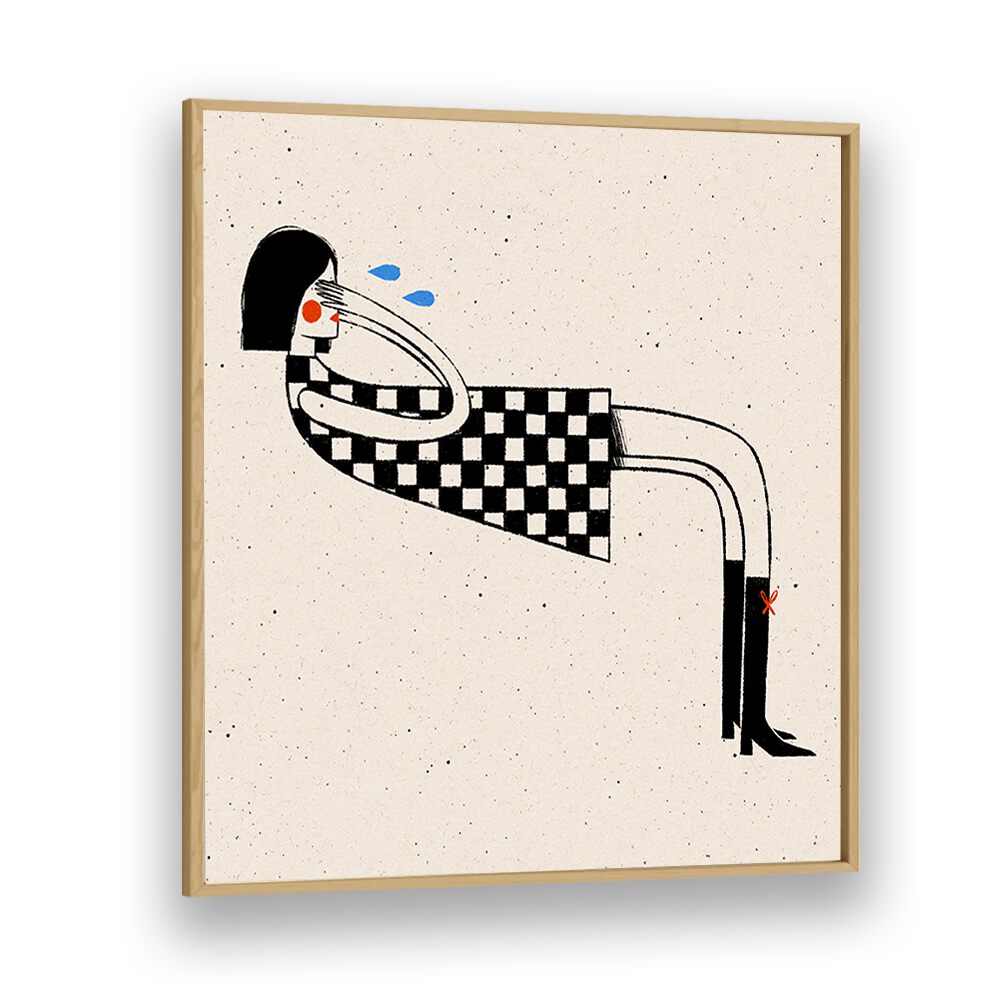 Stylish "Cover Me" wall art prints by Julia Leister, framed in oak, perfect for elevating your home decor.