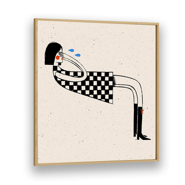 Stylish "Cover Me" wall art prints by Julia Leister, framed in oak, perfect for elevating your home decor.