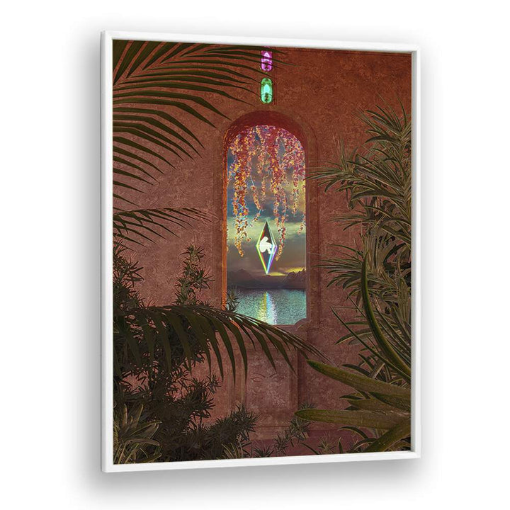 Transform your space with CREATION, SURREAL ART PRINTS by Cosmo Zach, featuring captivating surrealism in a white frame.