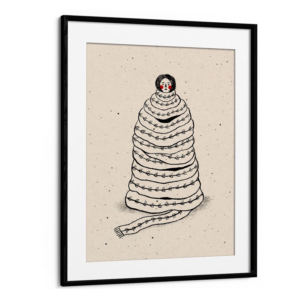 Cuddled Up In Knits wall art prints by Julia Leister, framed piece adds charm to your living space.
