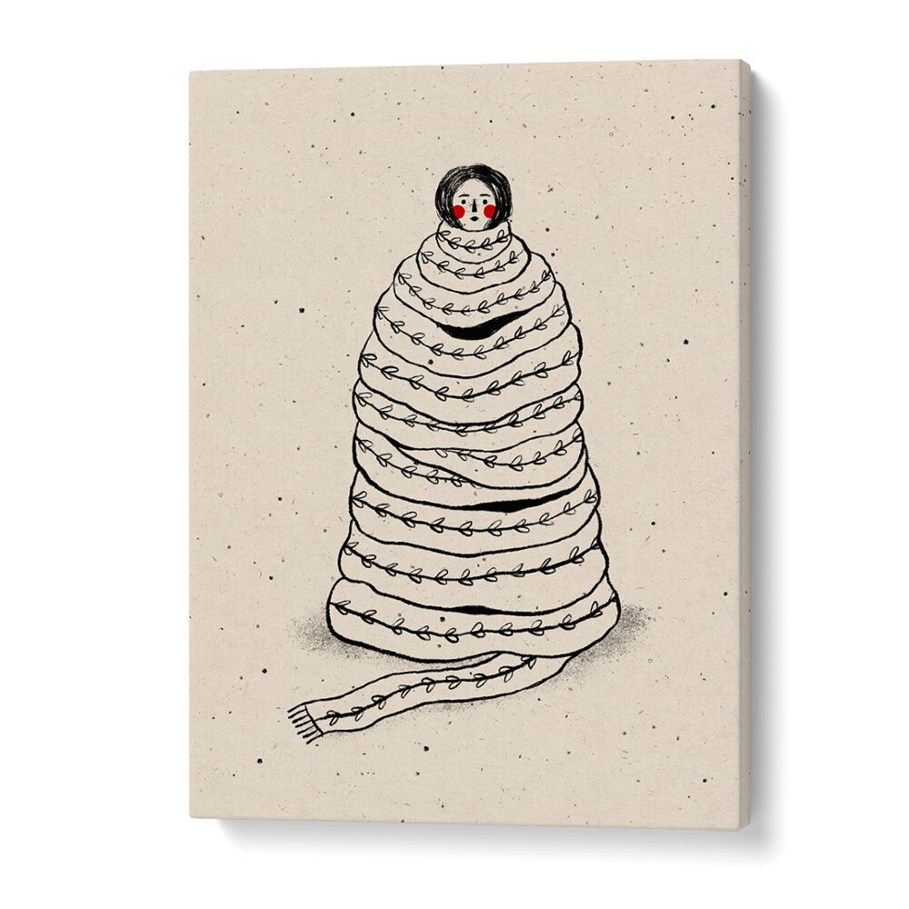 CUDDLED UP IN KNITS, WALL ART PRINTS by Julia Leister adds charm to your living space with its unique artistic design.
