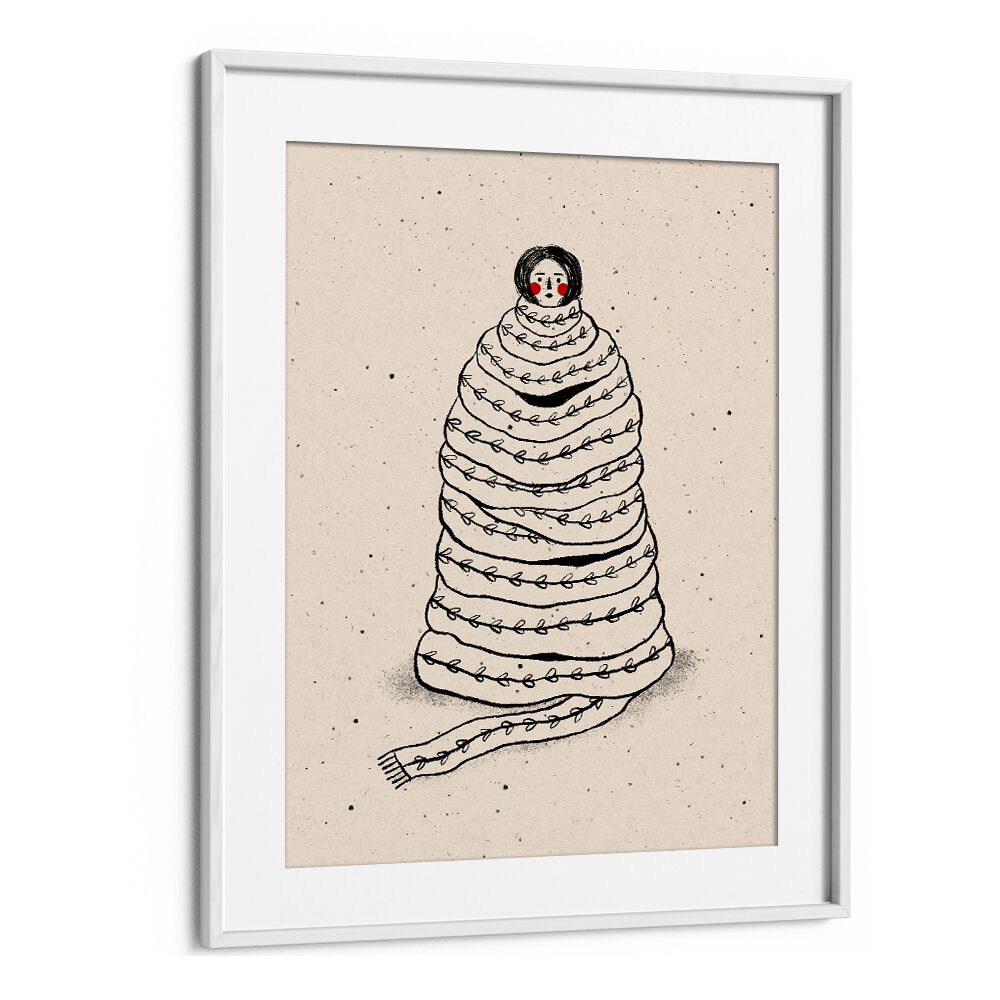 Cuddled Up In Knits wall art prints by Julia Leister add charm to your space with their cozy, artistic appeal.
