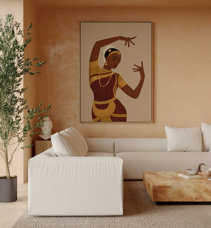 DANCE OF SERENITY , INDIAN ART PAINTINGS