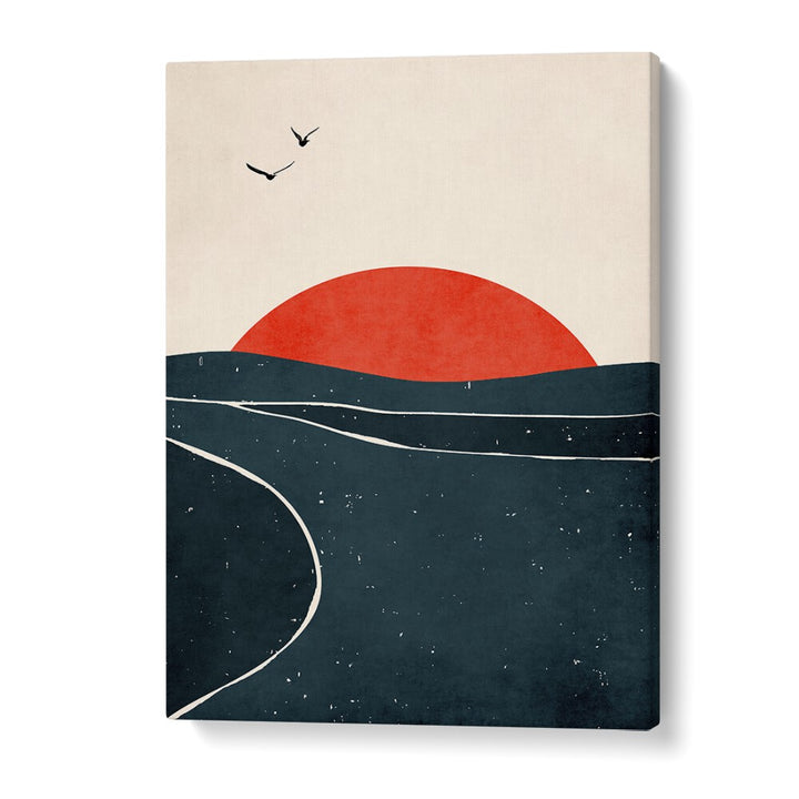 Dancing Seagulls landscape paintings capture nature's beauty with vibrant colors and serene scenes for your home.