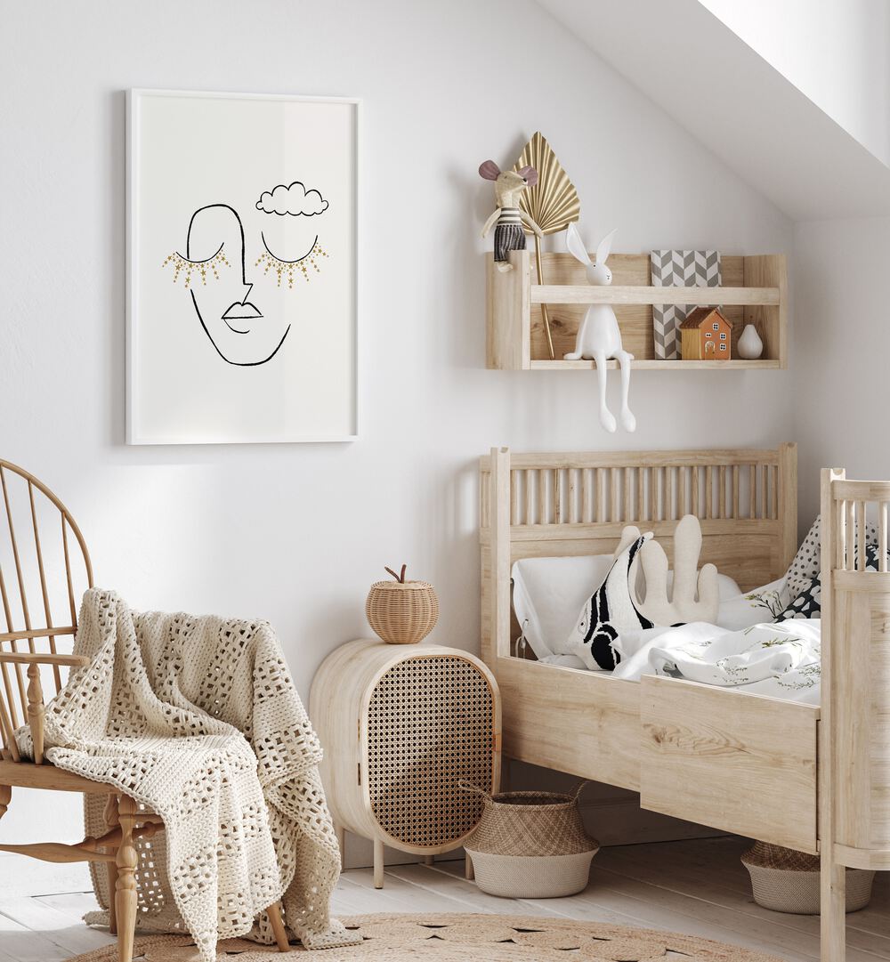 Stylish DAYDREAMER, LINE ART PAINTINGS enhance your space with modern charm and serene creativity for a cozy atmosphere.