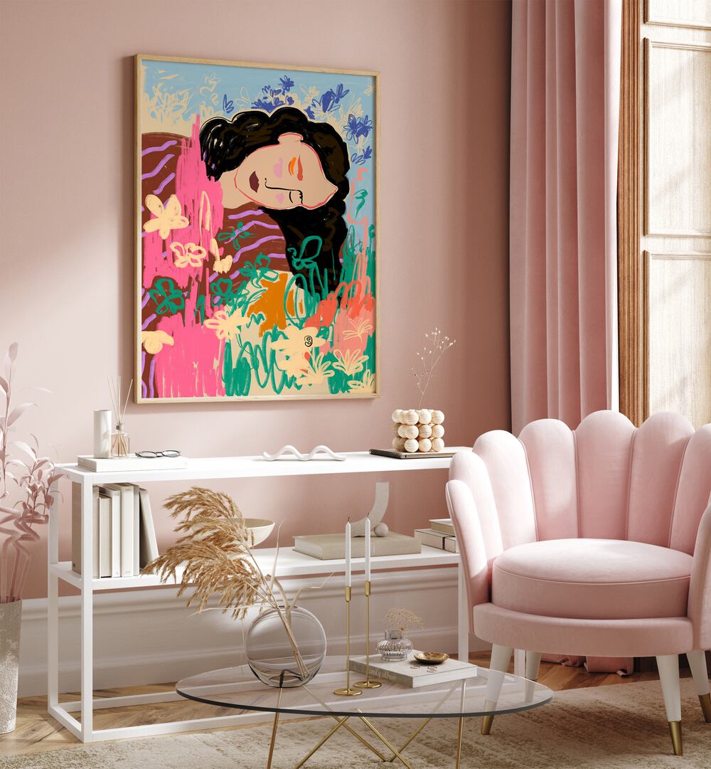 Bright and colorful Day Dreaming, Vibrant art print brings imagination to your home decor. Perfect for any space!