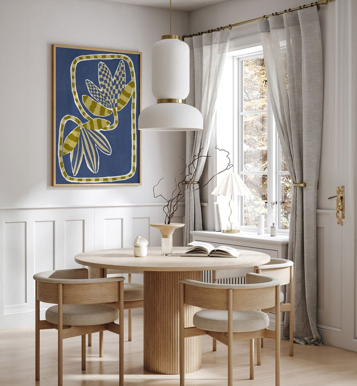 Brighten your space with DELICATE BLOOM BLUE V, FLORAL FLOWER PAINTINGS, a true floral elegance masterpiece.