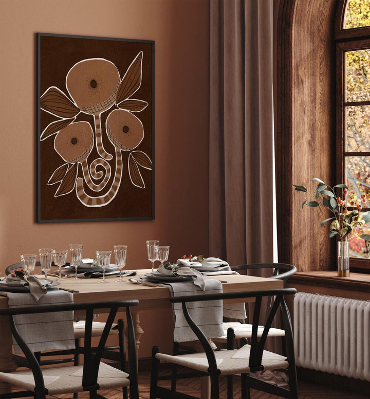 Stylish interior featuring DELICATE BLOOM VII, FLORAL FLOWER PAINTINGS, enhancing home decor with natural beauty.