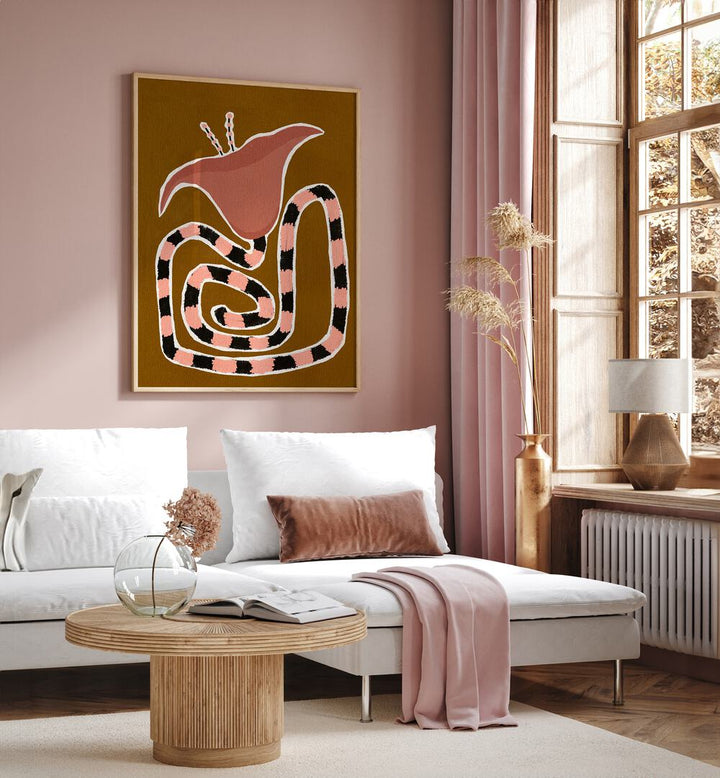 Elegant DELICATE BLOOM XV, FLORAL FLOWER PAINTINGS enhancing modern home décor with vibrant colors and intricate designs.