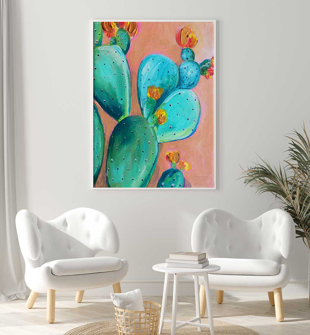 DESERT ROSE III , FLORAL FLOWER PAINTINGS