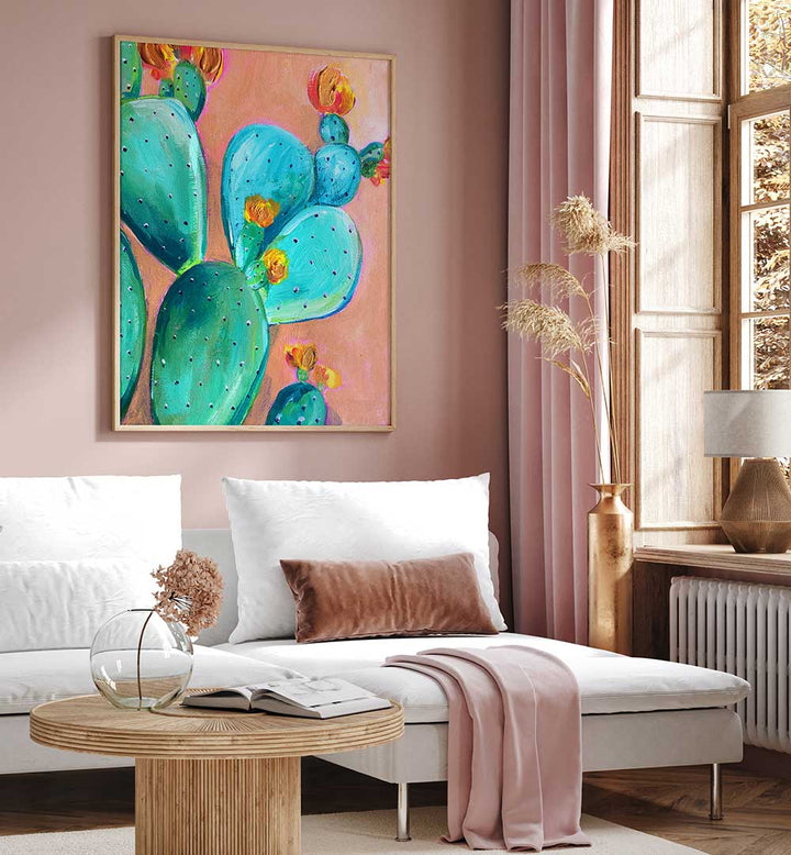 DESERT ROSE III , FLORAL FLOWER PAINTINGS
