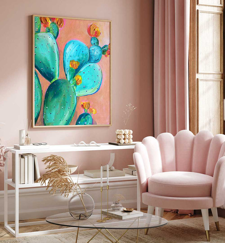 DESERT ROSE III , FLORAL FLOWER PAINTINGS